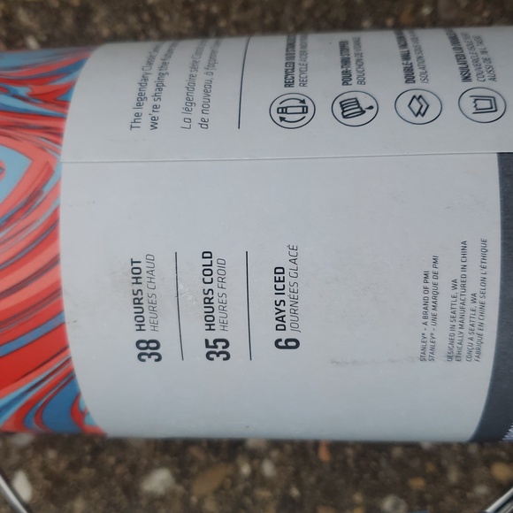 Stanley Legendary Classic Bottle Pool Swirl Blue Orange 1.5qt Stainless Steel - Picture 3 of 7